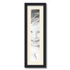 ArtToFrames 4x24 inch Satin Black Picture Frame with 2 Inch Single Ivory Mat, SingleMat-FRBW26079-4x24-81 view 1
