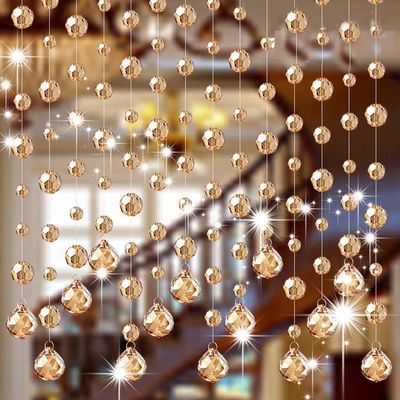 25 Strings Crystal Glass Bead Curtain Indoor Home Decoration Luxury Wedding Backdrop Decoration Supplies Curtains Boho Curtains (Size : 25 Strings(1.6-1.8m))