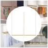 2 PCS Garment Rack with Adjustable Chain 5.9ft Adjustable Sling Clothing Wedding Dress Storage Hanging Rack for Home Boutique Store Display, 90CM/ 2.95ft Metal Pole, Gold view 4