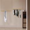 2 PCS Garment Rack with Adjustable Chain 5.9ft Adjustable Sling Clothing Wedding Dress Storage Hanging Rack for Home Boutique Store Display, 120CM/ 3.9ft Metal Pole, Gold view 2