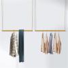 2 PCS Garment Rack with Adjustable Chain 5.9ft Adjustable Sling Clothing Wedding Dress Storage Hanging Rack for Home Boutique Store Display, 120CM/ 3.9ft Metal Pole, Gold view 3