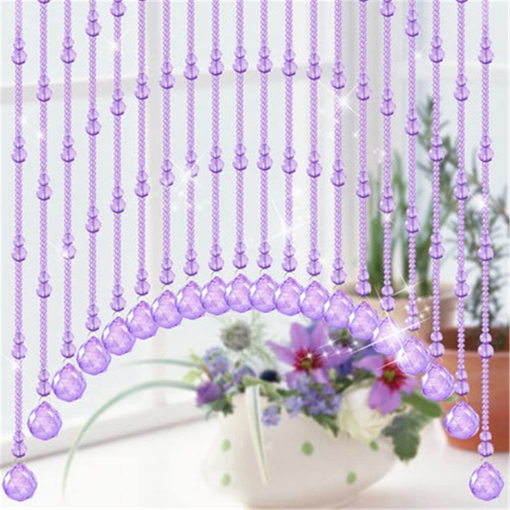 weruisi Crystal Curtain Bead Curtain for Doorway Decorative Living Room Bedroom Window Door Blinds On Windows Crystal Glass Home Decorative and Parties Boho Curtains