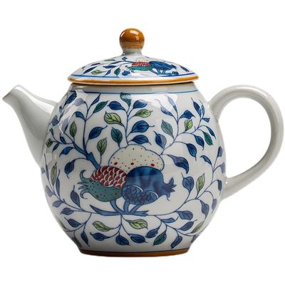 XIALON 150ml Retro Blue White Porcelain Teapot Tea Set Kung Fu Puer Kettle Household Filter Pot