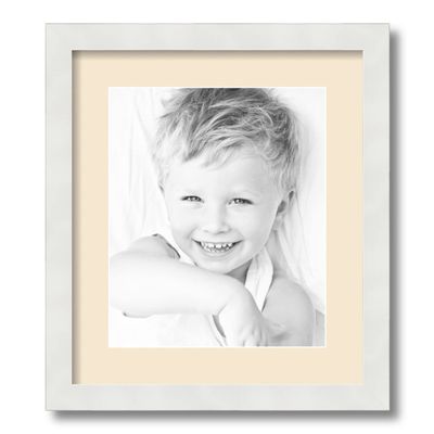 ArtToFrames 10x12 inch Satin White Frame Picture Frame with 2 Inch Single Alabaster Mat, SingleMat-FRBW26074-10x12-825