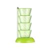 Spice Box Set, Vertical Crystal Rotating Spice Box Set, Kitchen Household Spice Box (Color: Green, 4 Layers) view 1