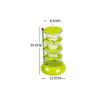 Spice Box Set, Vertical Crystal Rotating Spice Box Set, Kitchen Household Spice Box (Color: Green, 4 Layers) view 2
