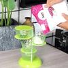 Spice Box Set, Vertical Crystal Rotating Spice Box Set, Kitchen Household Spice Box (Color: Green, 4 Layers) view 3