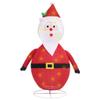 Decorative Christmas Santa Claus Figure LED Luxury Fabric,Holiday Party Decorations,for Indoor and Outdoor Use,Thick Fabric,8 Lighting Modes,23.6"(Priority Delivery) view 2