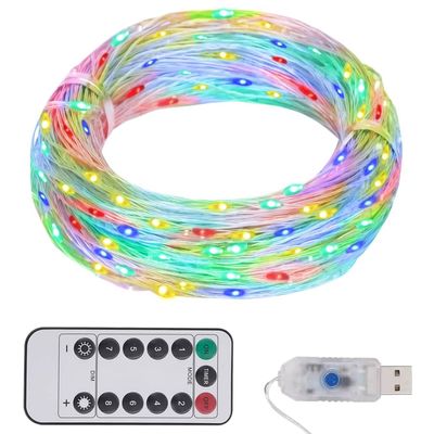 QZZCED Outdoor Christmas Fairy Lights String Lights LED String,for Christmas Tree Fence,for Outdoor Christmas Wedding Party Bedroom Decorations,with 150 LEDs Multicolor 49.2'(Priority Delivery)
