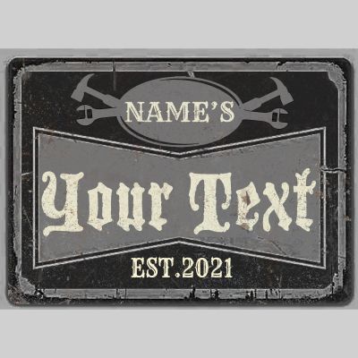 Custom Metal Signs Personalized Retro Wall Art with Your Text for Business Shop Bar Backyard Decor Plate Creative Gifts