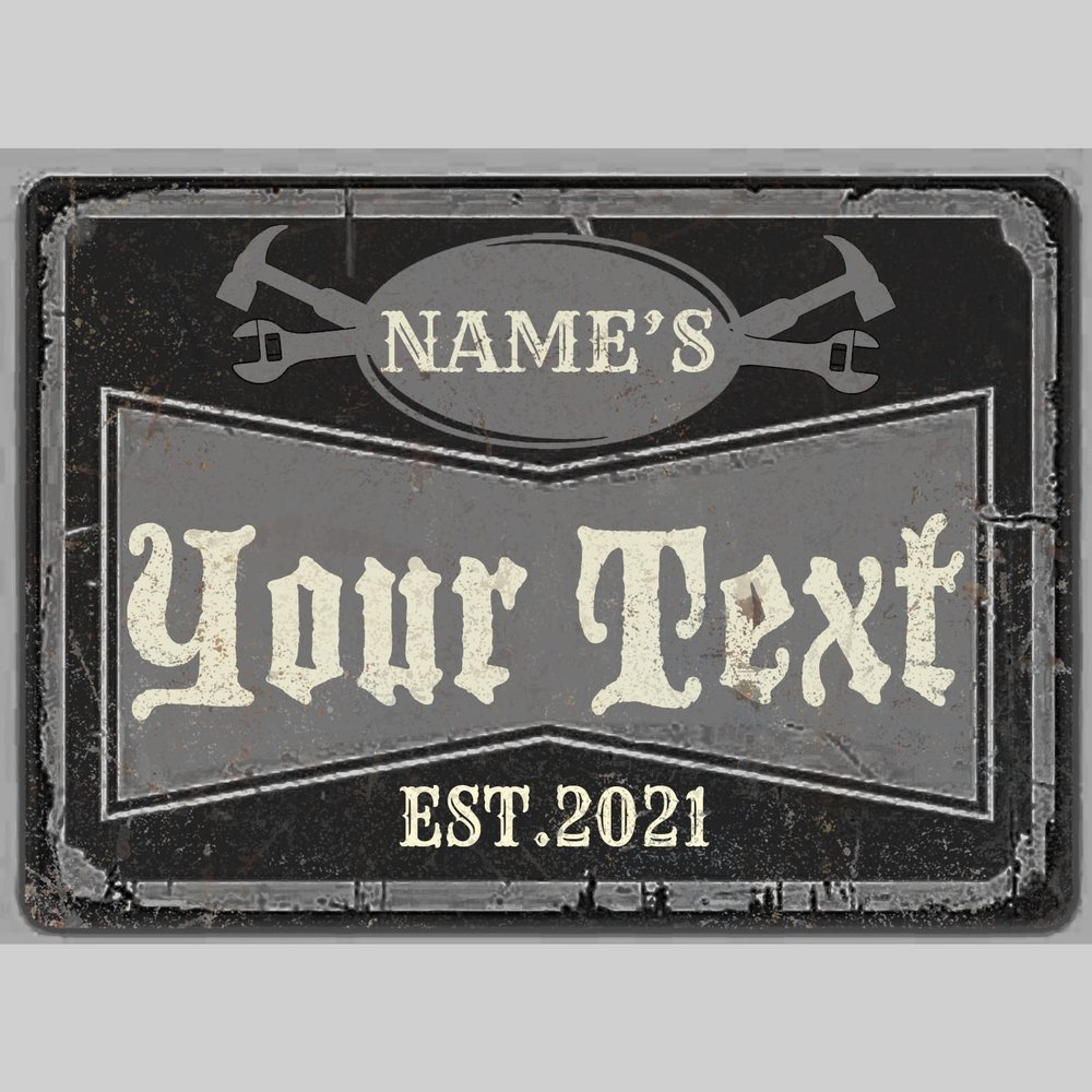 Custom Metal Signs Personalized Retro Wall Art with Your Text for Business Shop Bar Backyard Decor Plate Creative Gifts