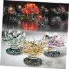 Desktop Decoration Candlesticks Crystal Lotus Candle Holder Home Ornament Flower Candle Holder view 3