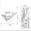 LeMall Whale Wall Sticker Whale Home Decoration DIY Bedroom Living Room Sofa Background Wall Sticker Decoration Extra Large Whale Facing Left view 3