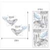 LeMall Whale Wall Sticker Whale Home Decoration DIY Bedroom Living Room Sofa Background Wall Sticker Decoration Extra Large Two Whales view 3