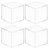 MECCANIXITY Clear Acrylic Plastic Storage Box Square Cube Display Case with Lid, 9.5x9.5x9.5cm Container Box for Small Item, Pack of 4 view 1