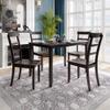 XD Designs Farmhouse Style Kitchen Dining Table Set, Wooden Rectangular Kitchen Table with 4 Chairs for Dining Room, Dining Set for Family (Espresso-1) view 1