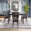 XD Designs Farmhouse Style Kitchen Dining Table Set, Wooden Rectangular Kitchen Table with 4 Chairs for Dining Room, Dining Set for Family (Espresso-1) view 2