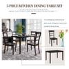 XD Designs Farmhouse Style Kitchen Dining Table Set, Wooden Rectangular Kitchen Table with 4 Chairs for Dining Room, Dining Set for Family (Espresso-1) view 4