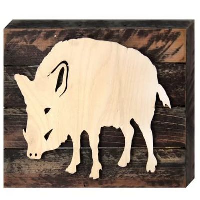 Clean Choice Wild Boar Art on Board Wall Decor