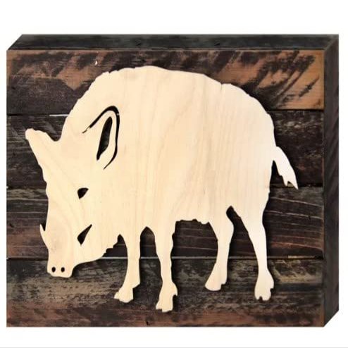 Clean Choice Wild Boar Art on Board Wall Decor