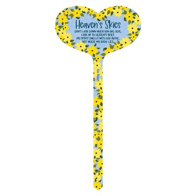 DEXSA Aluminum Garden Remembrance Stakes Marker - Made in the USA - 7"x15" | Decorate Memorial Gardens or Cemeteries | Heaven's Skies - Don't Look Down When You are here, Look up to Heaven's Skies