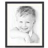 ArtToFrames 21x26 inch Black Stain on Solid Red Oak Picture Frame with 2 Inch Single White Mat, SingleMat-0066-59504-YBLK-21x26-1402 view 1