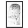 ArtToFrames 14x25 inch Black Stain on Solid Red Oak Picture Frame with 2 Inch Single Super White Mat, SingleMat-0066-59504-YBLK-14x25-61 view 1