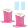 bvya 2 Pcs Eye Glass Holder Stands, Candy Sweet Color Eyeglasses Holder with Plush Lining for Table, Desk, Nightstand view 1