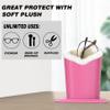 bvya 2 Pcs Eye Glass Holder Stands, Candy Sweet Color Eyeglasses Holder with Plush Lining for Table, Desk, Nightstand view 4