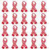 Healifty 20pcs Christmas Mini Scarfs: 7.860.19Inch Tiny Snowman Scarves for DIY Crafts - Xmas Wine Bottle Hanging Ornaments Decor in White & Red view 1