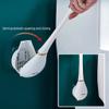 WYDNX Washable Toilet Brush and HolderFlexible Toilet Bowl Brush Head with Silicone BristlesWall Toilet Wand Long Handle Toilet Scrub Brush Clean Tool (Color : Green) view 4