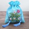 Only My Live Home Handmade Ribbon Embroidery Large Jewelry Gift Bags Tassel Satin Cloth Storage Packaging Bag Empty Sachet Lavender Pouch (sky blue, 10) view 1