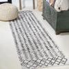 JONATHAN Y Bohemian Geometric Indoor Outdoor Runner Rug 2X10 Ivory/Black, Tokay for Backyard, Patio, Porch, Easy-Cleaning, High Traffic, Pet-Friendly, Non-Shedding (SMB132D-210) view 1