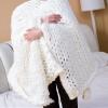 XWCG Chunky Knit Blanket Hand Made Soft Warm Knitted Blanket Chunky Knit Wool Blanket Handmade Knit Chunky Blanket Throw Sofa Throw for Gift,White,100x150cm(40x60inch) view 2