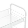 vidaXL 5-Tier Kitchen Trolley in White, Iron Construction with Mesh Storage Baskets, Compact Mobile Design for Kitchen, Office, or Bathroom, 336329 view 4