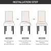 Gibelle Chair Covers for Dining Room Set of 4, Spandex Stretch Dining Room Chair Cover, Removable Washable Kitchen Parsons Chair Covers Seat Slipcovers, Grey Gold Marble view 4