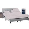 SGI bedding 28" King Split Top Flex Head Sheet 100% Egyptian Cotton Sheet Set - 600 Thread Count Flex Top Sheet Adjustable Bed - 4 Piece Sheet Set 15" Deep Pocket Sleep Number Bed - Silver Solid view 1