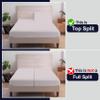 SGI bedding 28" King Split Top Flex Head Sheet 100% Egyptian Cotton Sheet Set - 600 Thread Count Flex Top Sheet Adjustable Bed - 4 Piece Sheet Set 15" Deep Pocket Sleep Number Bed - Silver Solid view 3