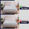 SGI bedding 32" Cal King Split Top Flex Head Sheet 100% Egyptian Cotton Sheet Set - 600 Thread Count Flex Top Sheet Adjustable Bed 4 Piece Sheet Set 15" Deep Pocket Sleep Number Bed - Silver view 3