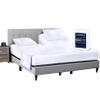 SGI bedding 34" Cal King Split Top Flex Head Sheet 100% Egyptian Cotton Sheet Set - 600 Thread Count Flex Top Sheet Adjustable Bed - 4 Piece Sheet Set 15" Deep Pocket Sleep Number Bed - White Solid view 1
