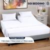 SGI bedding 34" Cal King Split Top Flex Head Sheet 100% Egyptian Cotton Sheet Set - 600 Thread Count Flex Top Sheet Adjustable Bed - 4 Piece Sheet Set 15" Deep Pocket Sleep Number Bed - White Solid view 2
