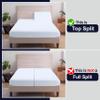 SGI bedding 28" King Split Top Flex Head Sheet 100% Egyptian Cotton Sheet Set - 600 Thread Count Flex Top Sheet Adjustable Bed - 4 Piece Sheet Set 15" Deep Pocket Sleep Number Bed - Light Blue Solid view 3