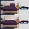 SGI bedding 34" Cal King Split Top Flex Head Sheet 100% Egyptian Cotton Sheet Set - 600 Thread Count Flex Top Sheet Adjustable Bed - 4 Piece Sheet Set 15" Deep Pocket Sleep Number Bed - Plum Solid view 3