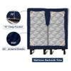 SGI bedding 34" King Split Top Flex Head Sheet 100% Egyptian Cotton Sheet Set - 600 Thread Count Flex Top Sheet Adjustable Bed - 4 Piece Sheet Set 15" Deep Pocket Sleep Number Bed - Navy Blue Solid view 4