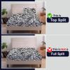 SGI bedding 34" King Split Top Flex Head Sheet 100% Egyptian Cotton Sheet Set - 600 Thread Count Flex Top Sheet Adjustable Bed - 4 Piece Sheet Set 15" Deep Pocket Sleep Number Bed - Zebra Print view 3
