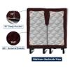 SGI bedding 34" Cal King Split Top Flex Head Sheet 100% Egyptian Cotton Sheet Set - 600 Thread Count Flex Top Sheet Adjustable Bed 4 Piece Sheet Set 15" Deep Pocket Sleep Number Bed - Chocolate Solid view 4