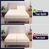 SGI bedding 32" Cal King Split Top Flex Head Sheet 100% Egyptian Cotton Sheet Set - 600 Thread Count Flex Top Sheet Adjustable Bed - 4 Piece Sheet Set 15" Deep Pocket Sleep Number Bed - Butter Solid view 3