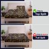 SGI bedding 28" King Split Top Flex Head Sheet 100% Egyptian Cotton Sheet Set - 600 Thread Count Flex Top Sheet Adjustable Bed - 4 Piece Sheet Set 15" Deep Pocket Sleep Number Bed - Leopard Print view 3