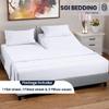 SGI bedding 34" Cal King Split Top Flex Head Sheet 100% Egyptian Cotton Sheet Set - 600 Thread Count Flex Top Sheet Adjustable Bed - 4 Piece Sheet Set 15" Deep Pocket Sleep Number Bed - White Stripe view 2