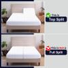 SGI bedding 28" Cal King Split Top Flex Head Sheet 100% Egyptian Cotton Sheet Set - 600 Thread Count Flex Top Sheet Adjustable Bed - 4 Piece Sheet Set 15" Deep Pocket Sleep Number Bed - White Stripe view 3